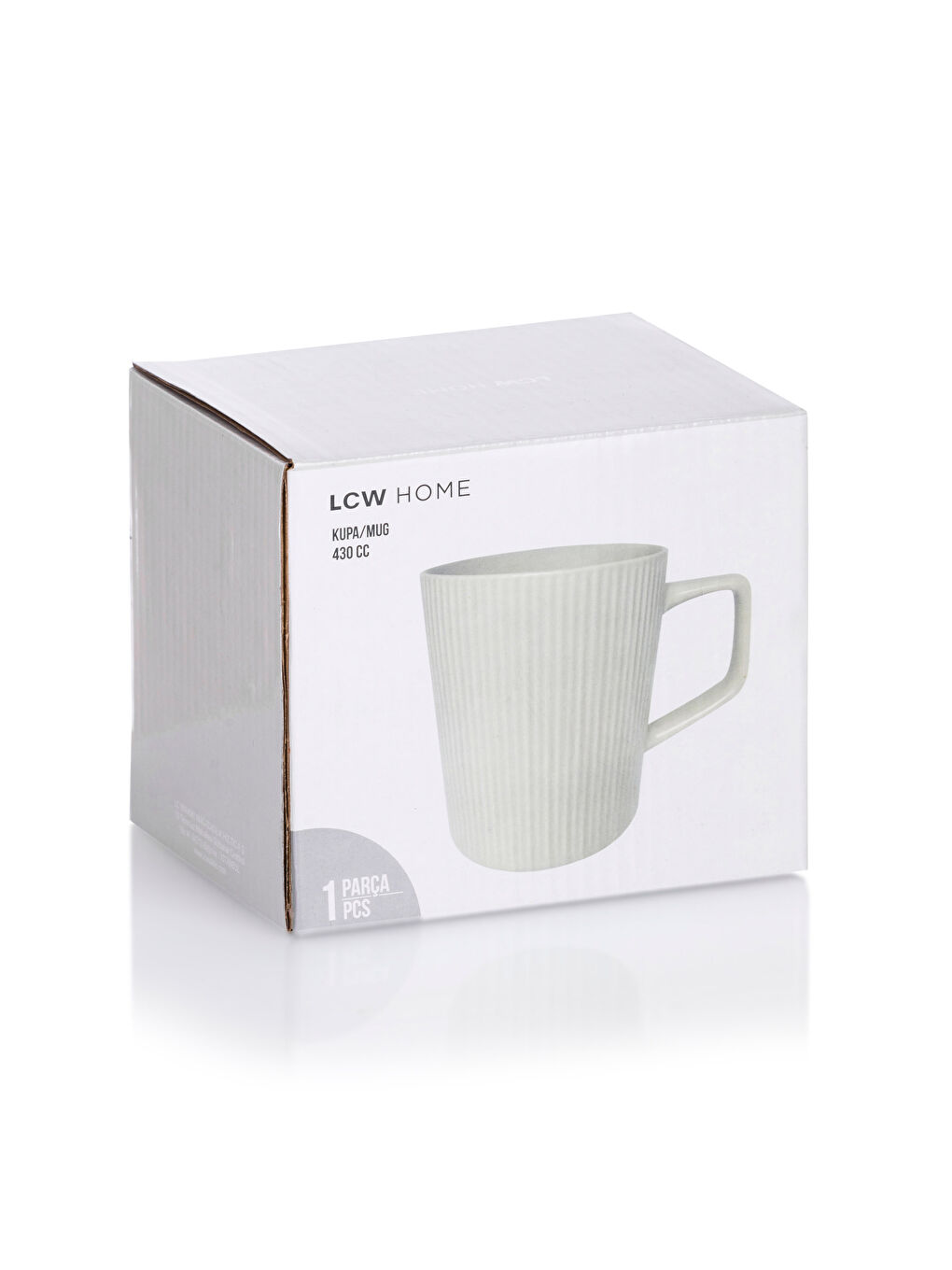 LCW HOME Açık Kahverengi Desenli Porselen Kupa 430 Ml - 3