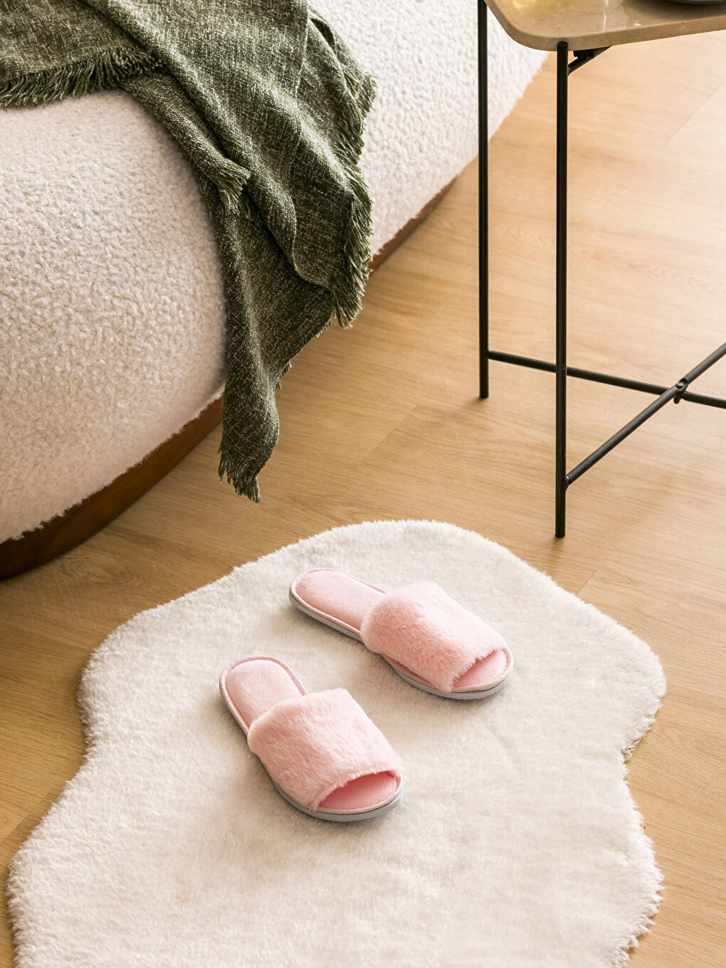 Plain Plush Women's Home Slippers -S4CN17Z8-Y6Q