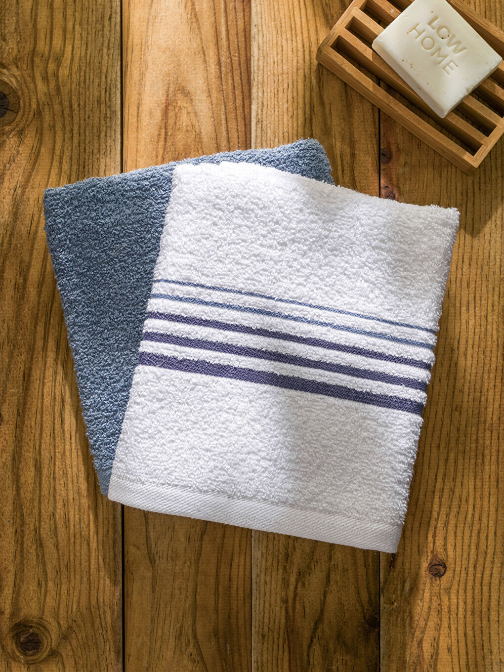 Striped Cotton Hand Towel 2 Pack 50x80 cm -S4DI58Z8-J5E