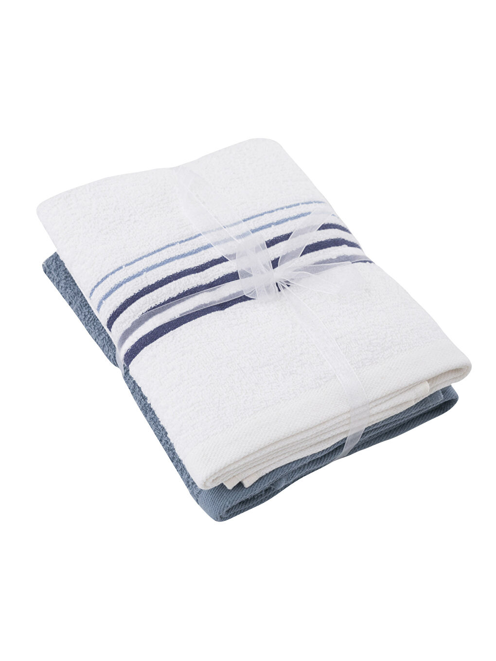 Striped Cotton Hand Towel 2 Pack 50x80 cm -S4DI58Z8-J5E