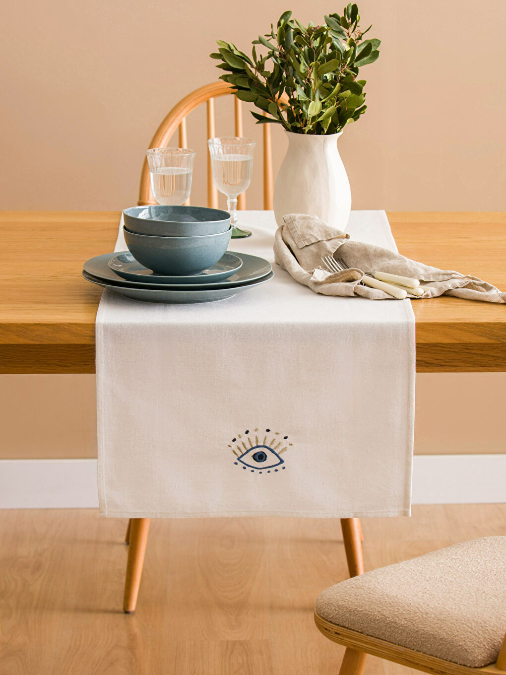 Eye Embroidered Runner 45x150 cm -S4DK10Z8-V4G