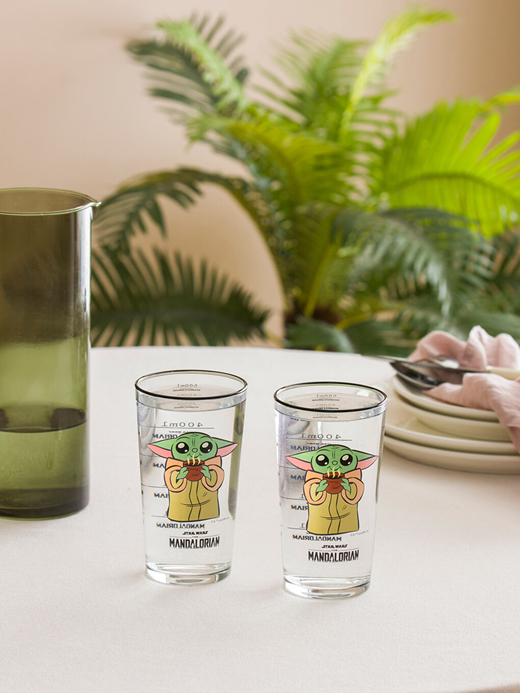 Karışık Star Wars Baskılı Cam Bardak Seti 570 ml