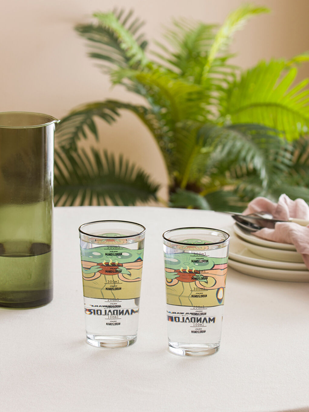 Karışık Star Wars Baskılı Cam Bardak Seti 570 ml-1