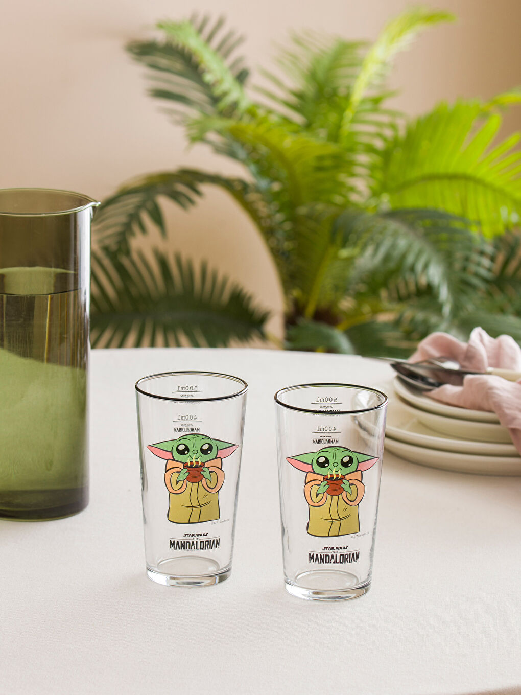 Karışık Star Wars Baskılı Cam Bardak Seti 570 ml-2