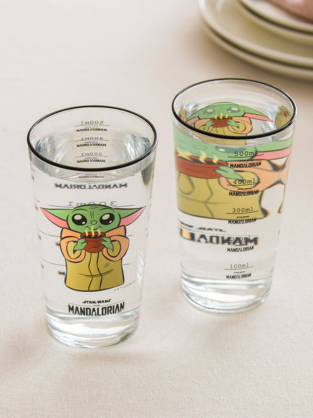 Karışık Star Wars Baskılı Cam Bardak Seti 570 ml-3