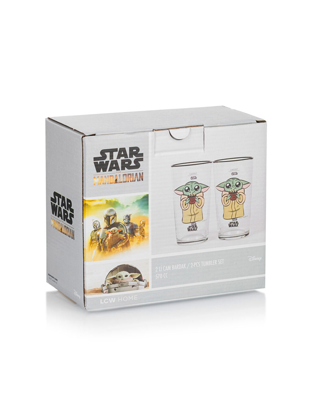 Karışık Star Wars Baskılı Cam Bardak Seti 570 ml-4