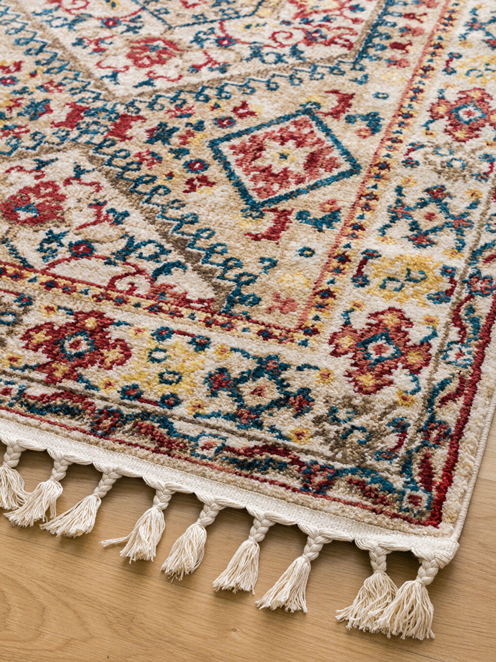 Patterned Tasseled Carpet 120x180 Cm -S4FH45Z8-F9C