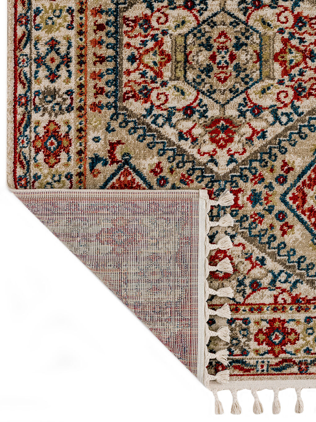 Patterned Tasseled Carpet 120x180 Cm -S4FH45Z8-F9C