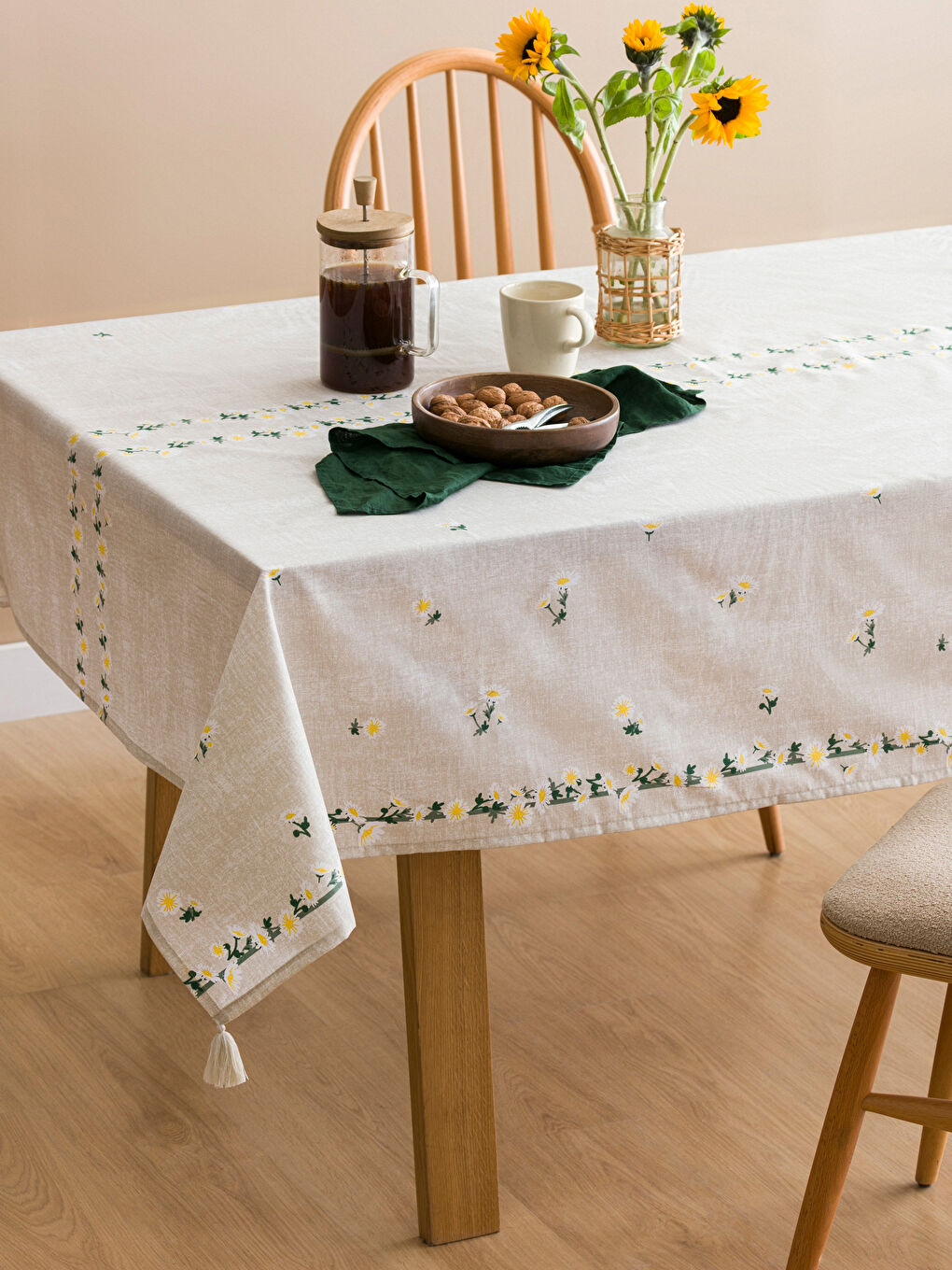 Floral Printed Table Cloth 150x200 Cm -S4FN03Z8-F9C