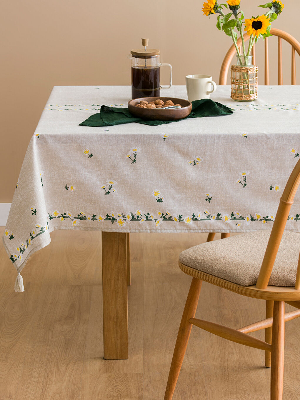 Floral Printed Table Cloth 150x200 Cm -S4FN03Z8-F9C
