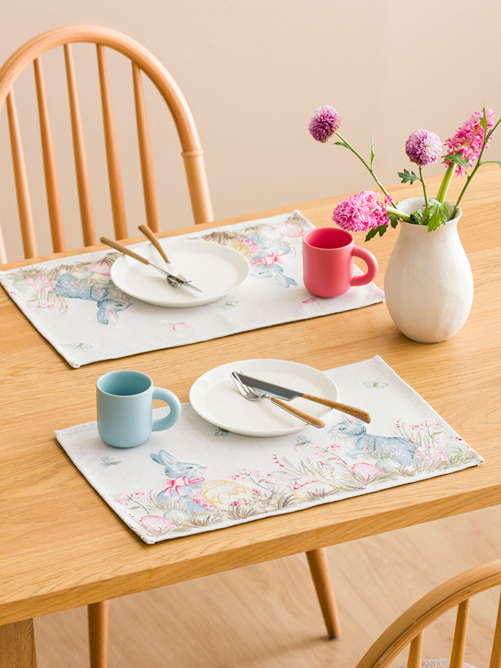 Karışık Tavşan Baskılı Amerikan Servis 2'li 33x50 cm