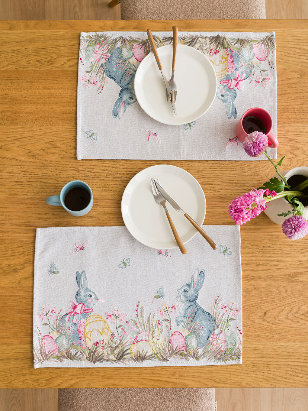 Karışık Tavşan Baskılı Amerikan Servis 2'li 33x50 cm-1