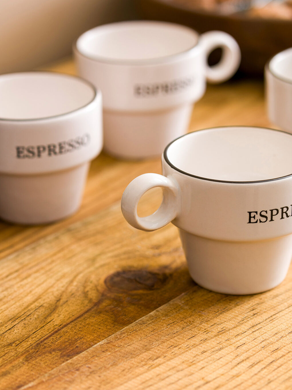 Siyah Seramik Espresso Bardağı 4'lü 95 ml-2