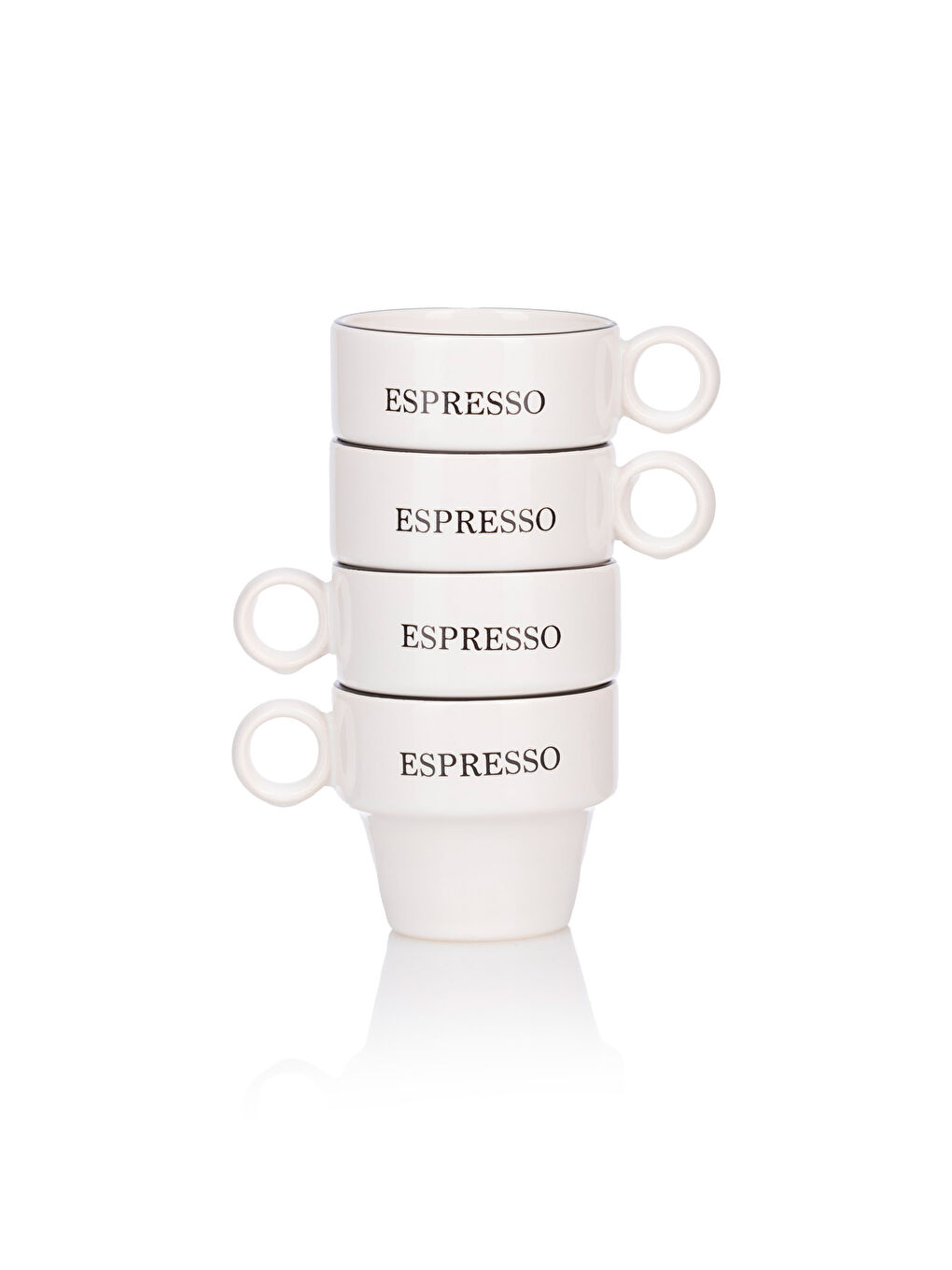 Siyah Seramik Espresso Bardağı 4'lü 95 ml-4