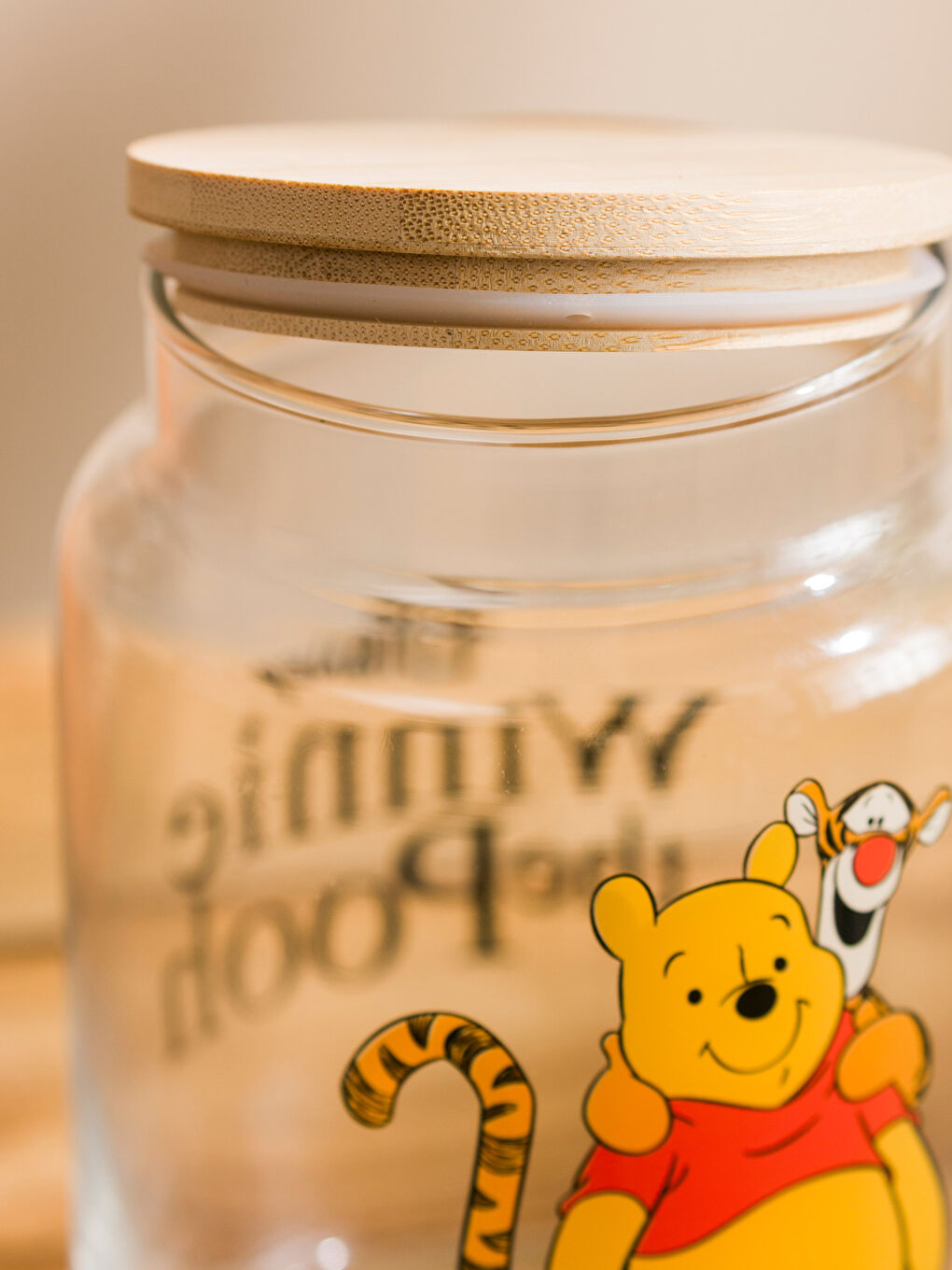 LCW HOME Winnie The Pooh Printed Glass Storage Container 635 ml -S4G373Z8-F9C