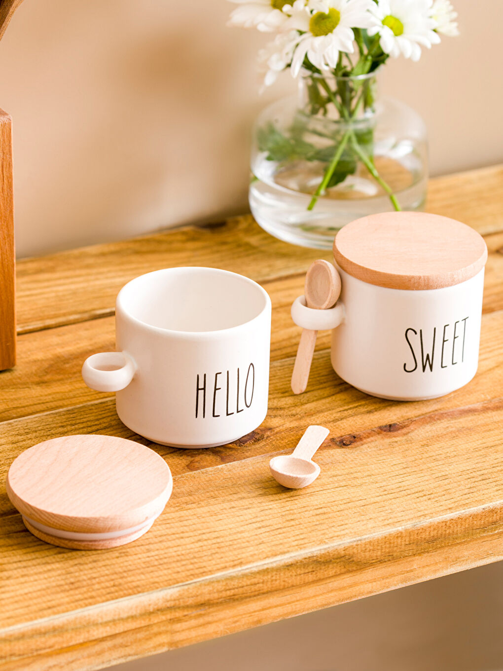 Karışık Baskılı Seramik Saklama Kabı Seti 2'li-1