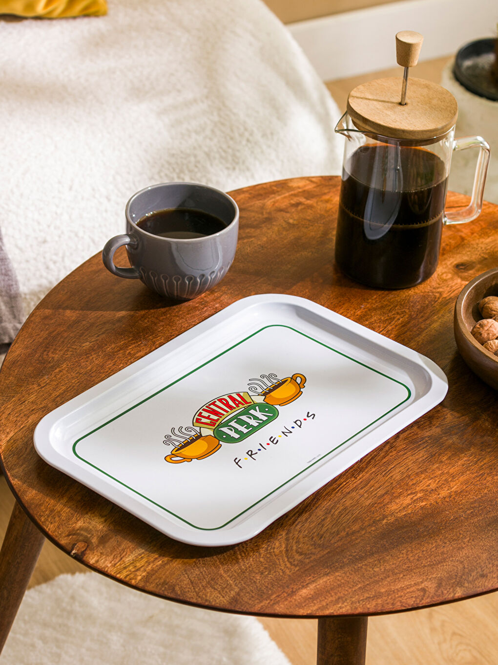 激安価格の LCW HOME Friends Printed Metal Tray 35x25 cm -S4G521Z8-F9C コレクション