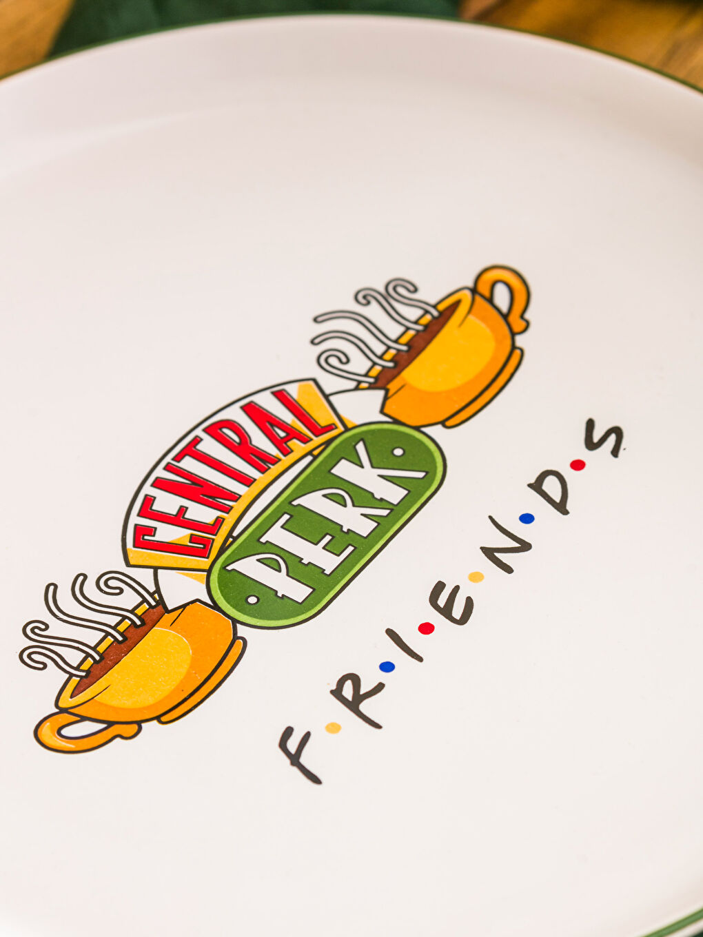Karışık Friends Baskılı Seramik Pizza Tabağı 28 cm-2