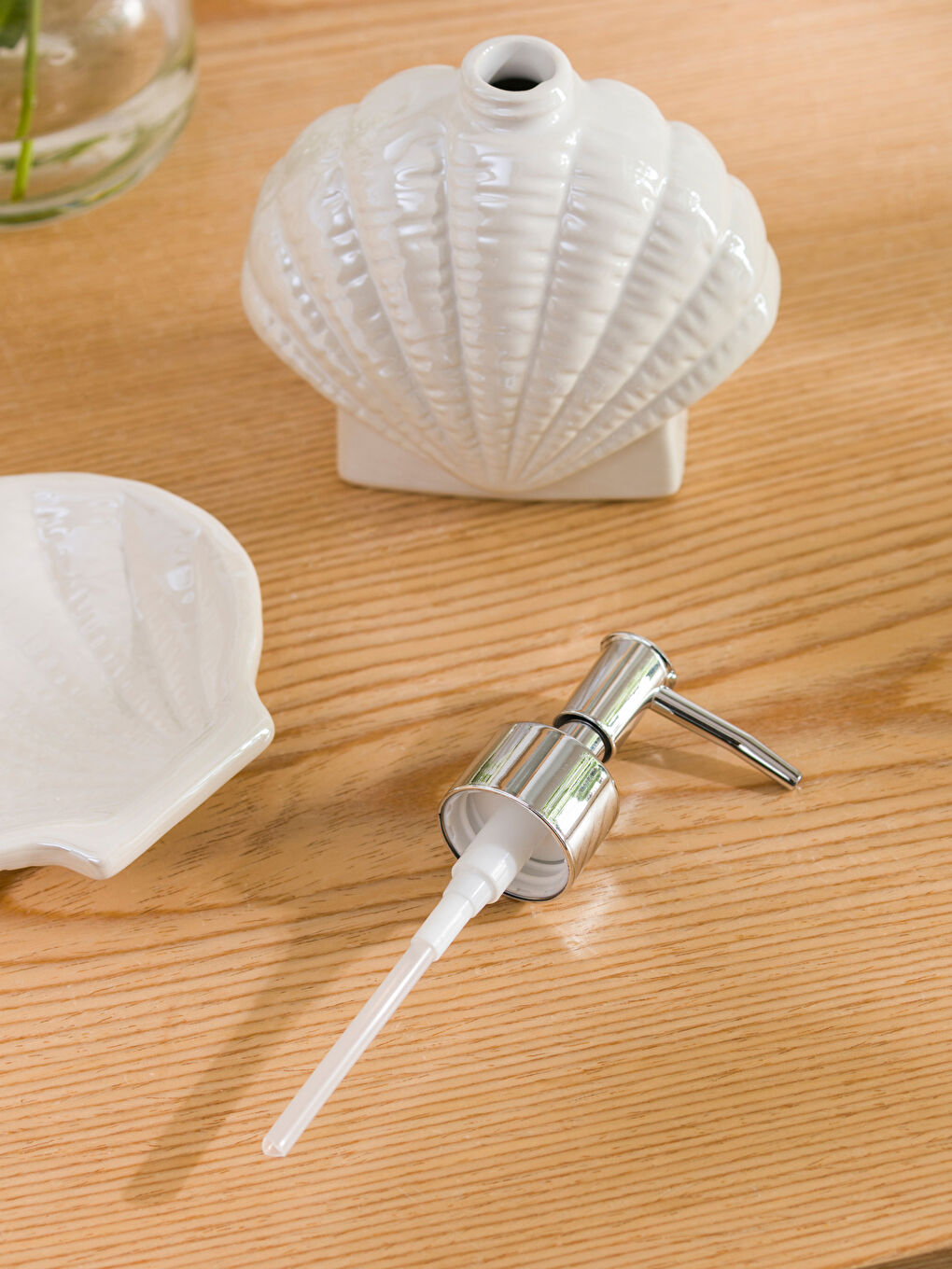 Ekru Seramik Sabunluk Seti-2