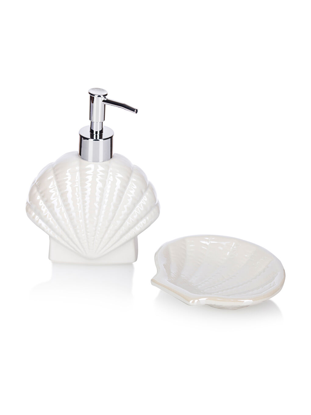 Ekru Seramik Sabunluk Seti-4