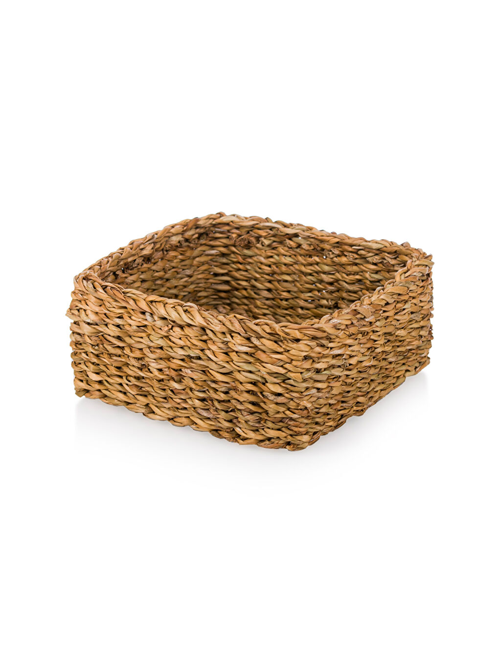 Kahverengi Dekoratif Hasır Sepet 18x18 cm-3