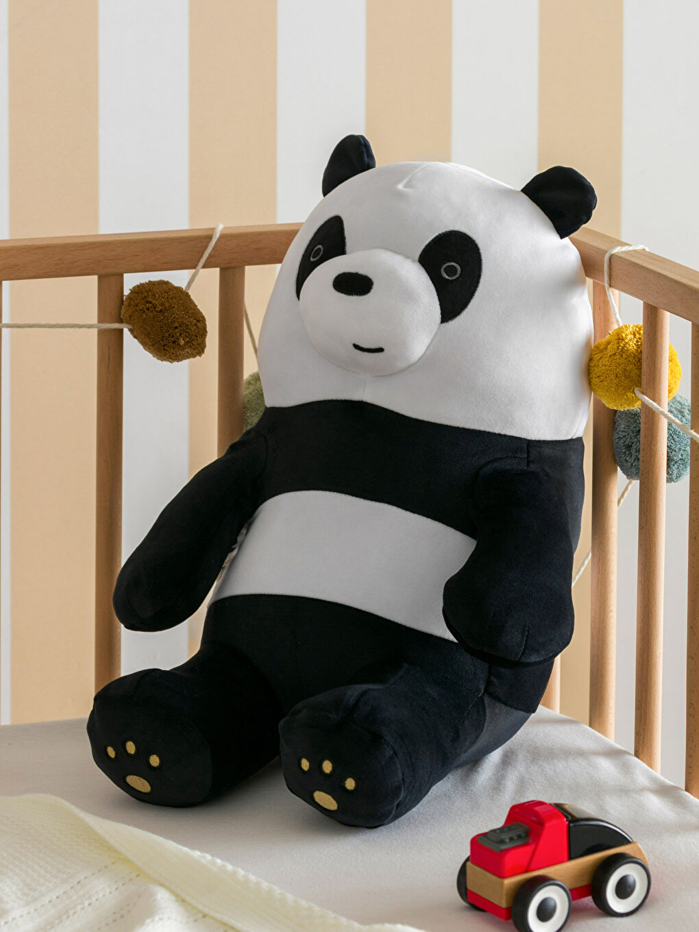 Embroidered Detailed Stuffed Plush Baby Panda Cushion 53 cm -S4GH78Z1-LQJ