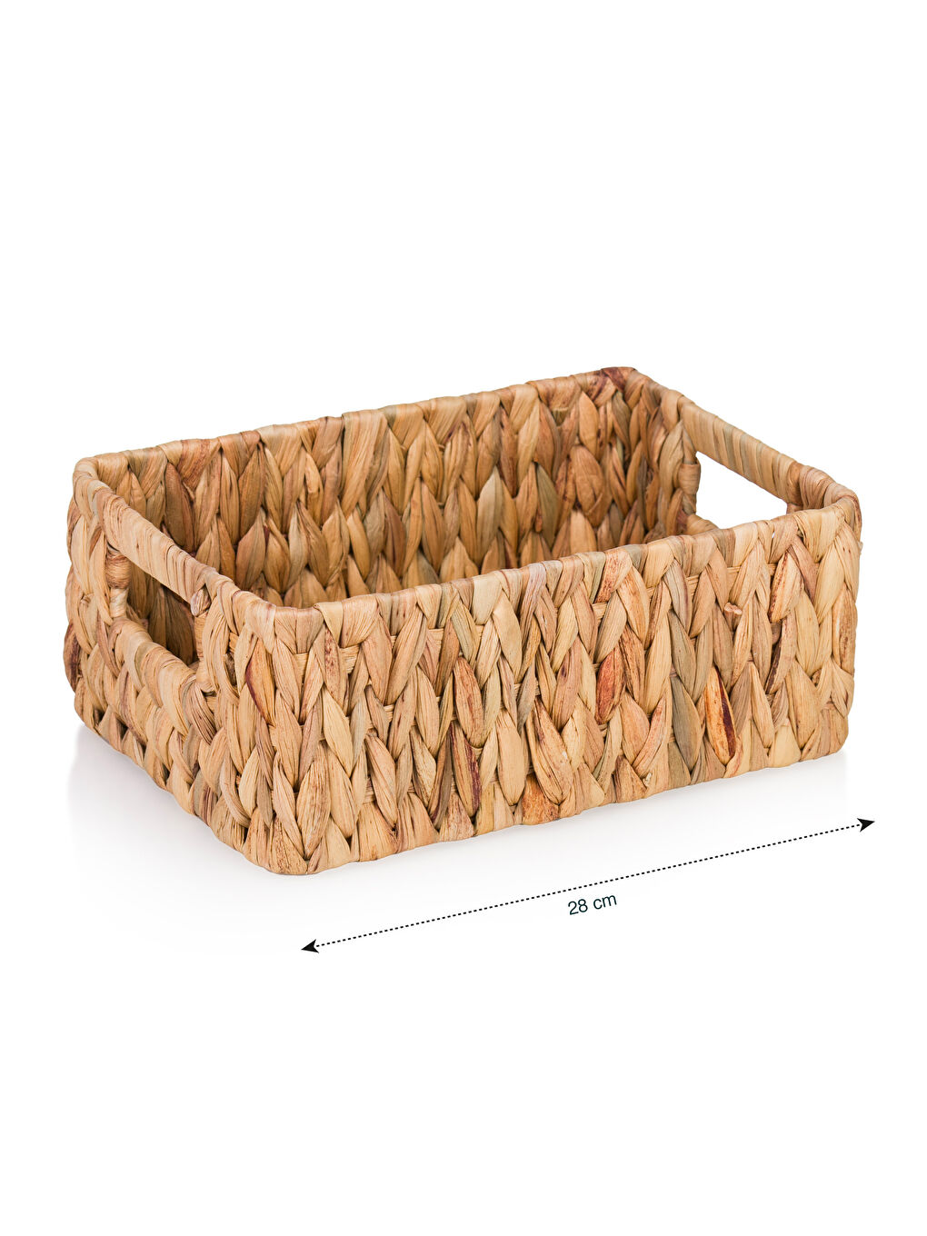 Kahverengi Dikdörtgen Hasır Sepet-3