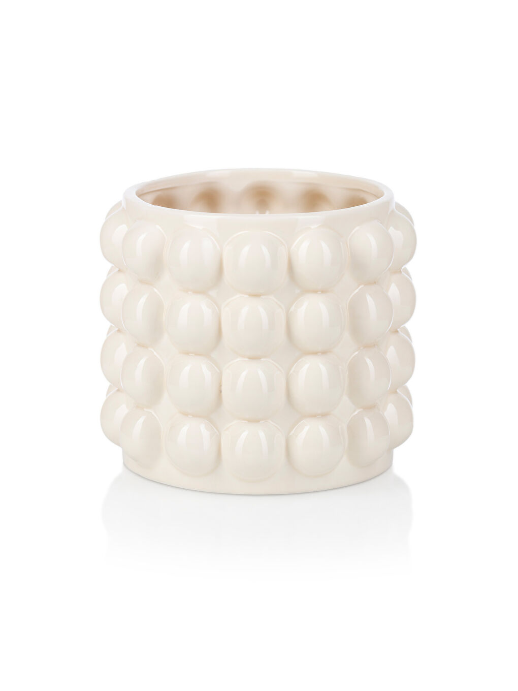 Bej Desenli Seramik Vazo-3