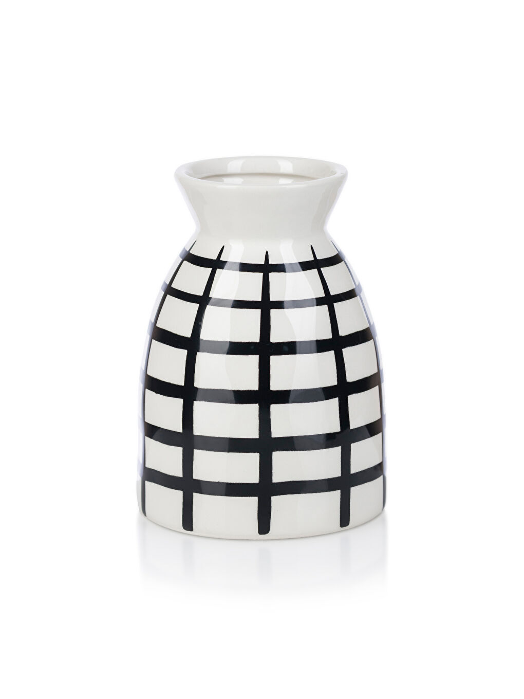 Siyah Çizgili Seramik Vazo-3