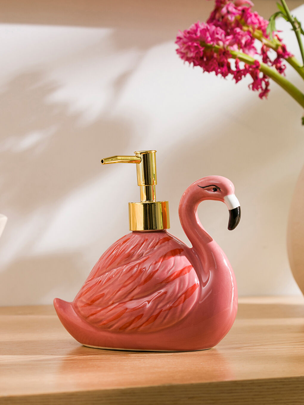 Lcw Home Distributeur de savon liquide figurine flamant rose -S4GI17Z8-LT4