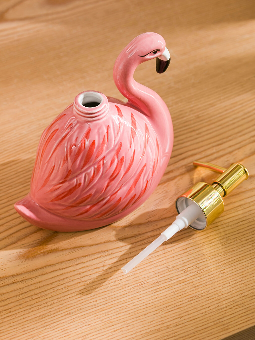 Lcw Home Distributeur de savon liquide figurine flamant rose -S4GI17Z8-LT4