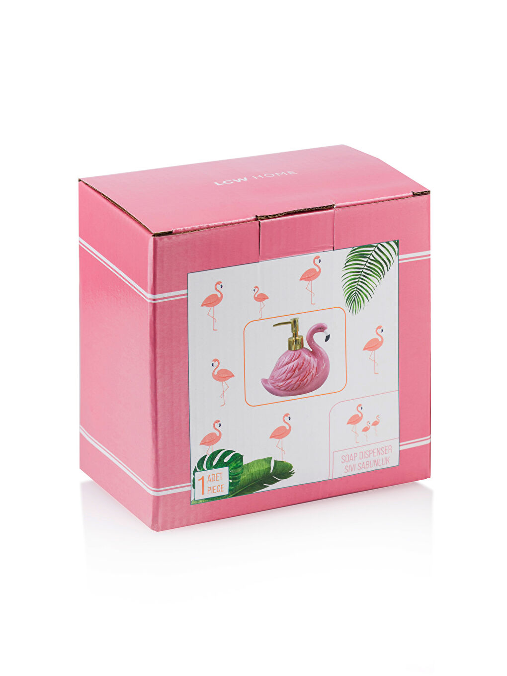 Lcw Home Distributeur de savon liquide figurine flamant rose -S4GI17Z8-LT4