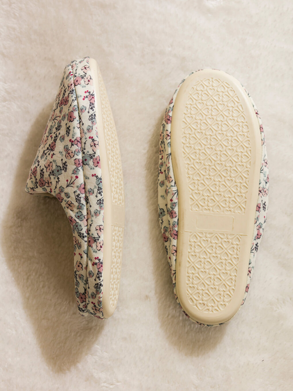 Floral Patterned Women's Home Slippers-3