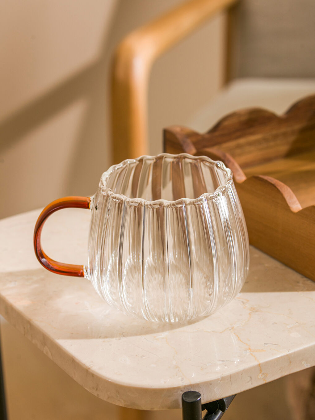 Kahverengi Cam Kupa Seti 2'li 200 ml-2