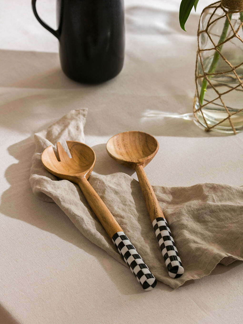 Wooden Serving Utensil 2 Pack -S4GP77Z8-VVZ