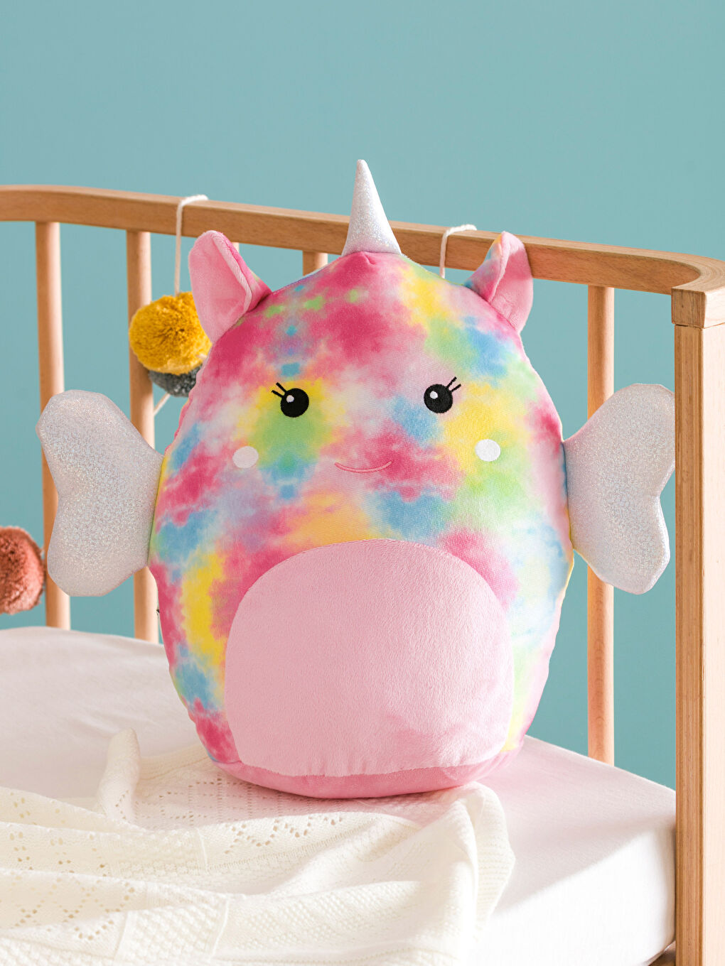 Karışık Nakışlı Dolgulu Bebek Kırlent 43 cm