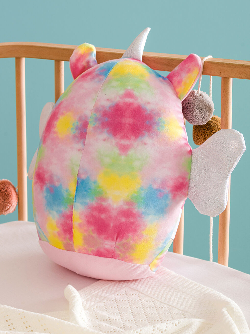 Karışık Nakışlı Dolgulu Bebek Kırlent 43 cm-1