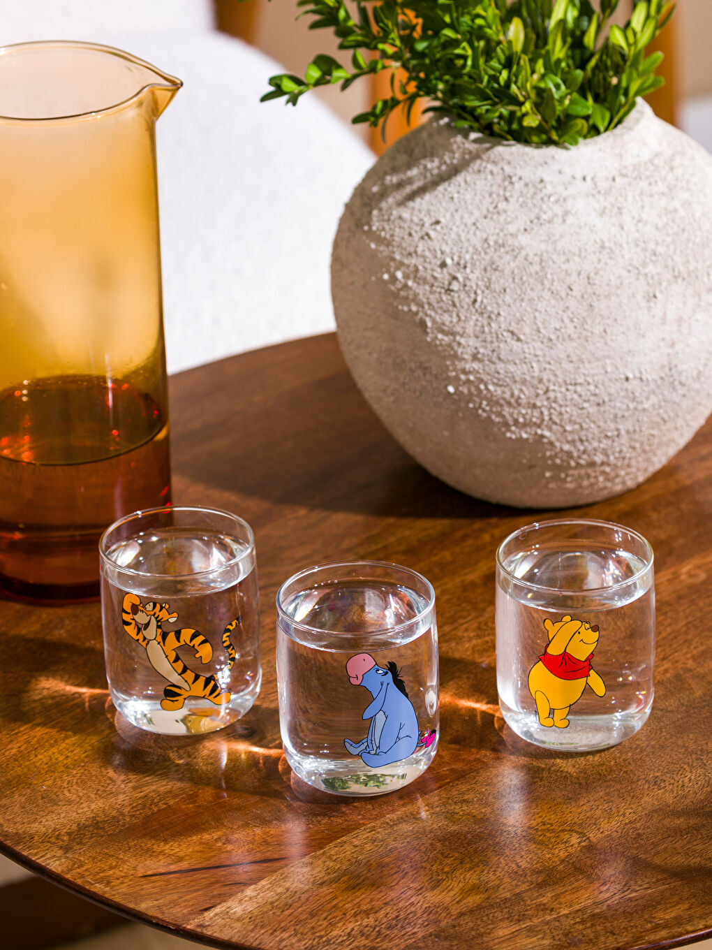 Karışık Winnie The Pooh Baskılı Cam Bardak 3'lü 280 ml