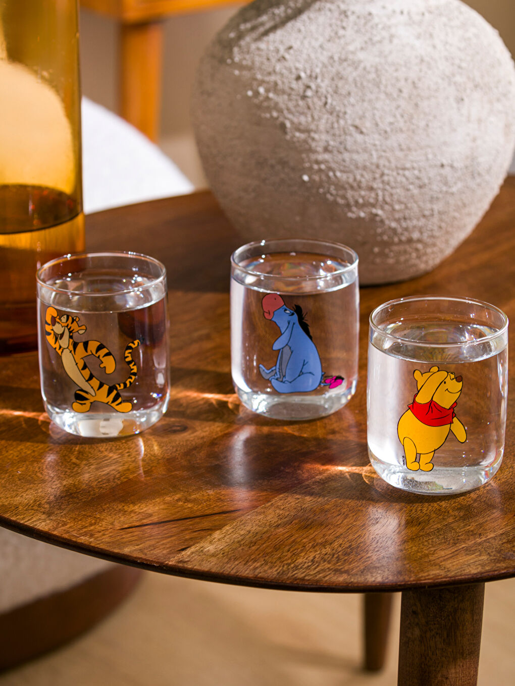 Karışık Winnie The Pooh Baskılı Cam Bardak 3'lü 280 ml-2