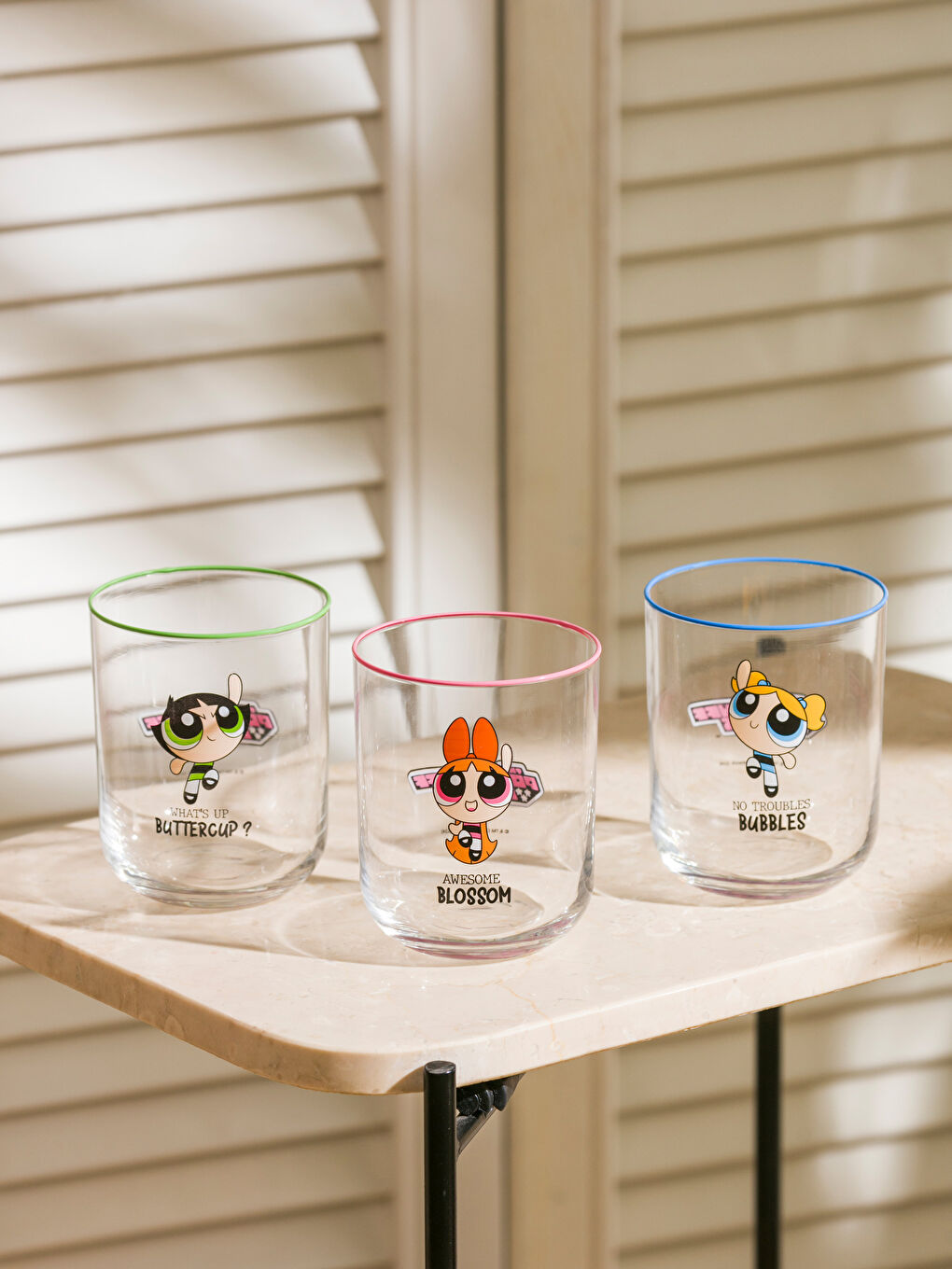 LCW HOME Karışık Baskılı Powerpuff Girls Baskılı Cam Bardak 3'lü 350 Ml - 2