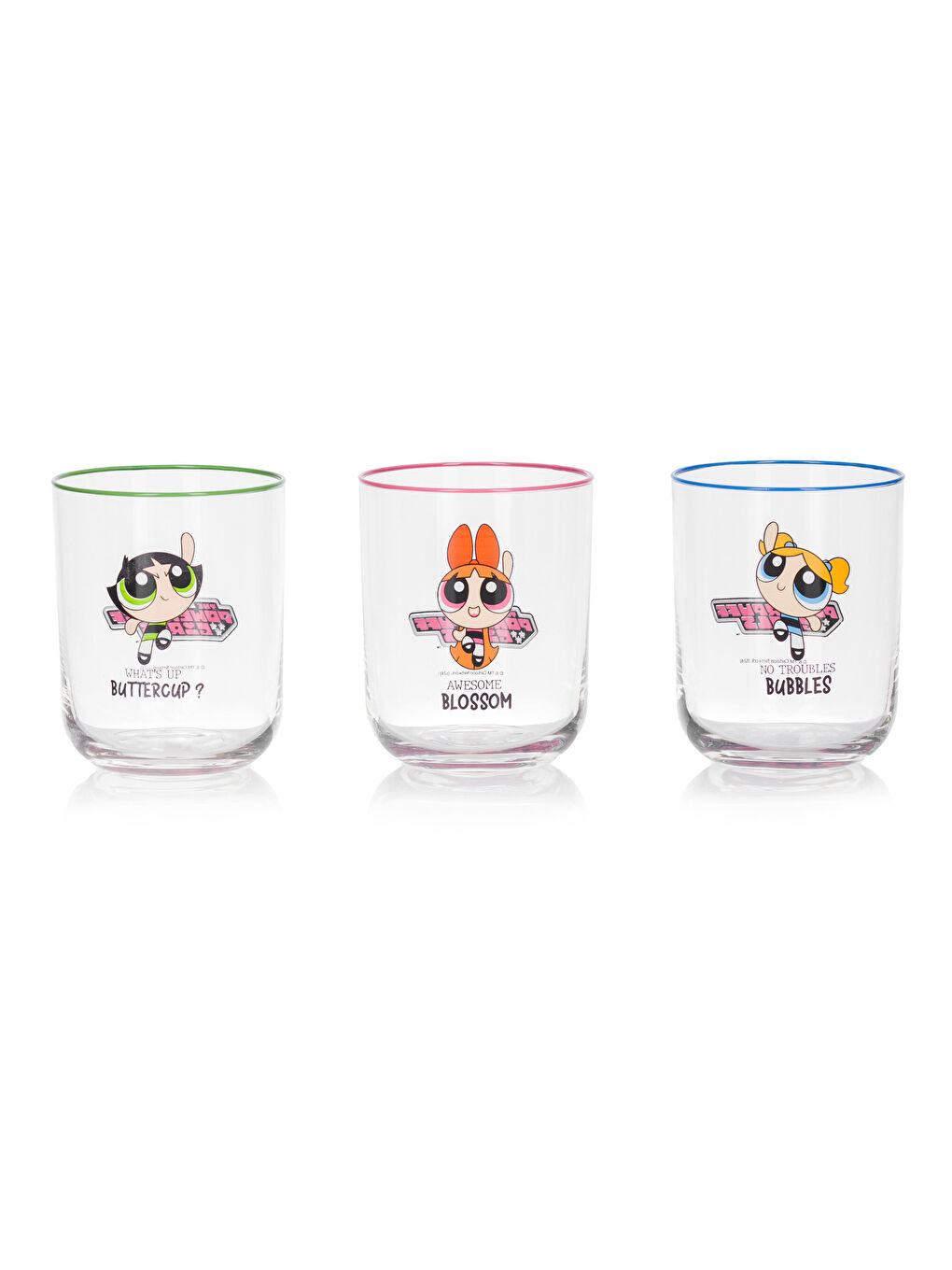 LCW HOME Karışık Baskılı Powerpuff Girls Baskılı Cam Bardak 3'lü 350 Ml - 4