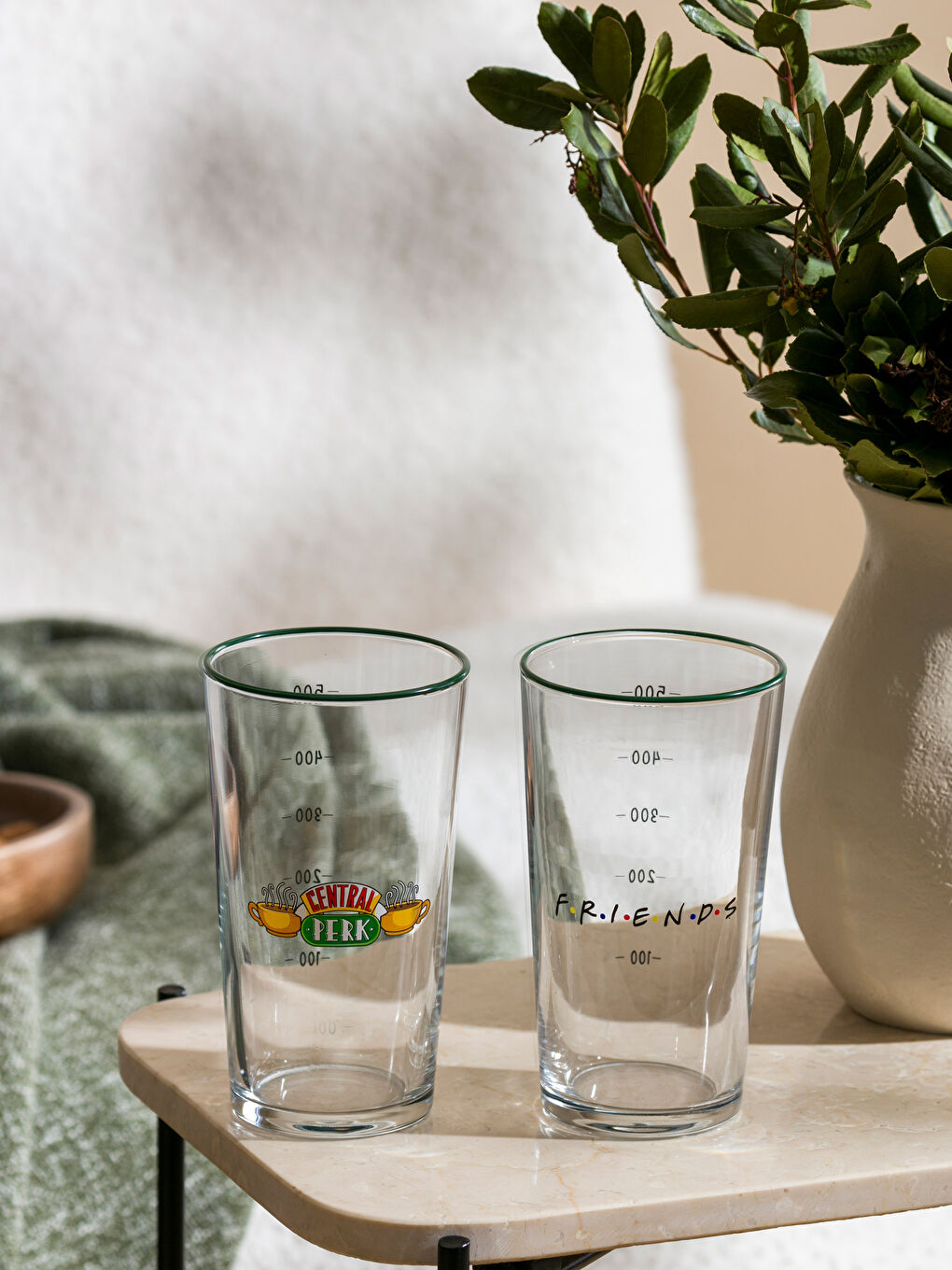 Karışık Friends Baskılı Cam Bardak 2'li 570 ml-2