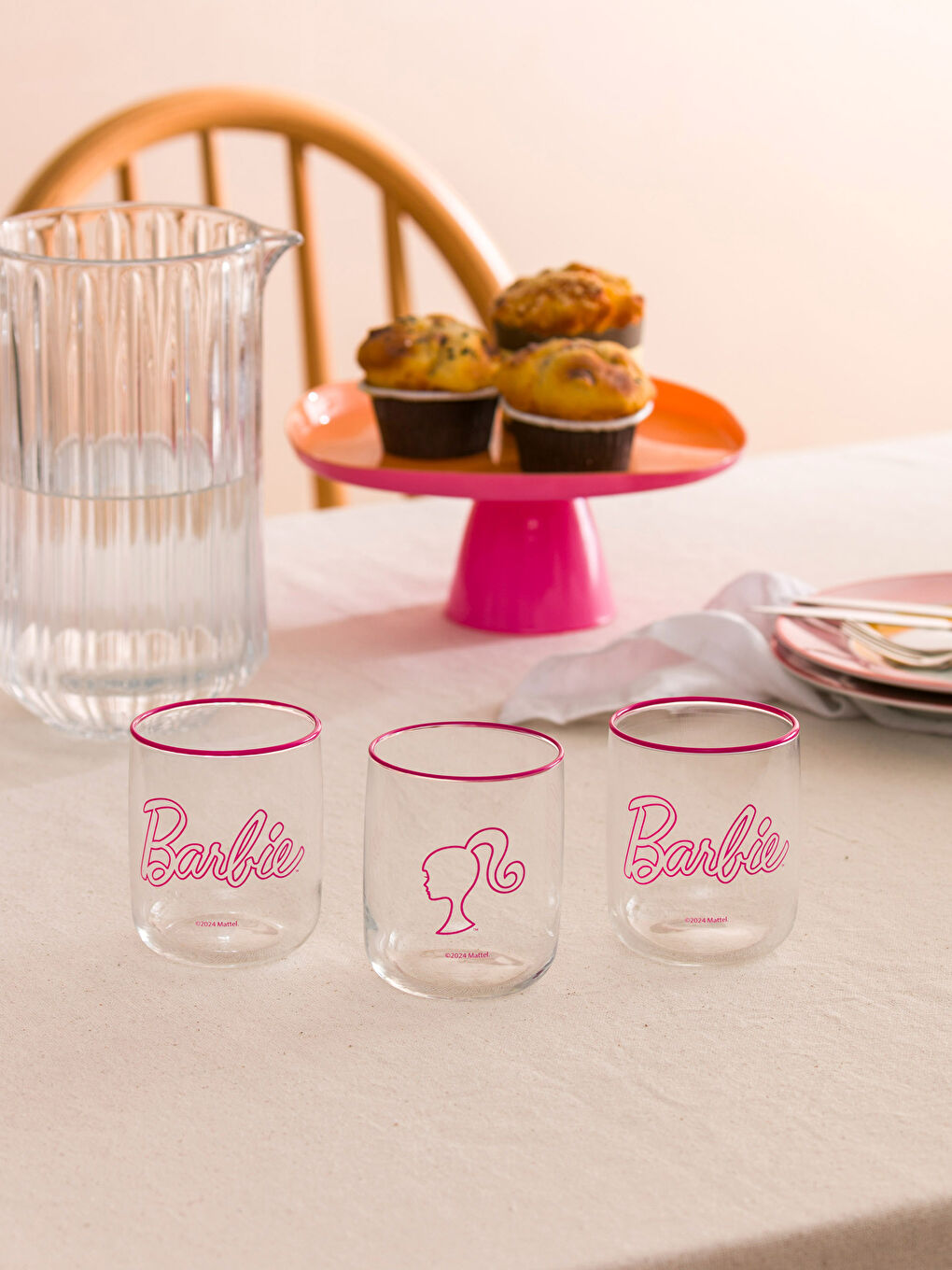 Verre à Soda Imprimé Barbie Lot de 3 Pièces 260 ml-2
