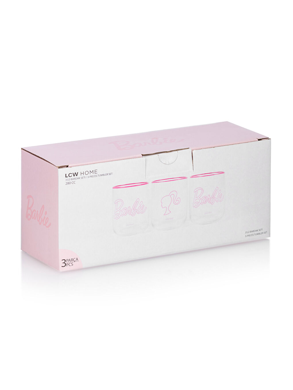 Verre à Soda Imprimé Barbie Lot de 3 Pièces 260 ml-4