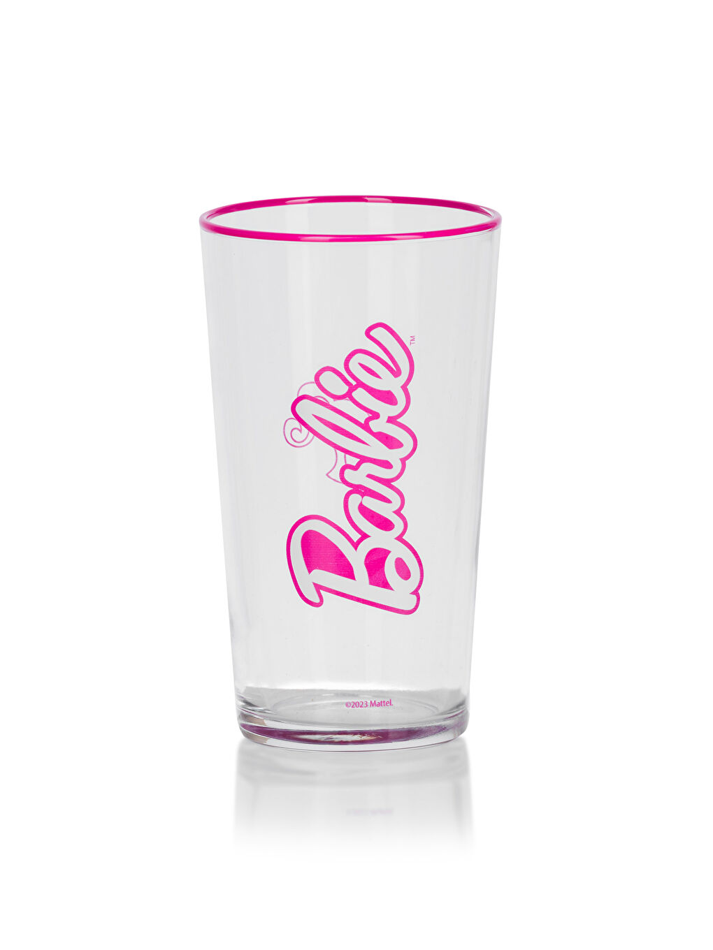Pembe Barbie Baskılı Cam Bardak 570 ml-4