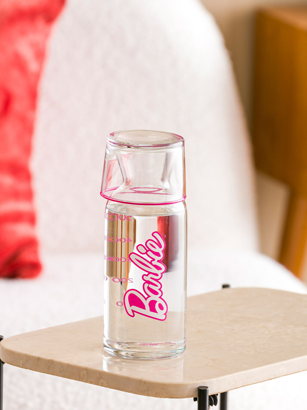 Pichet en Verre avec Couvercle Imprimé Barbie 700 ml-1