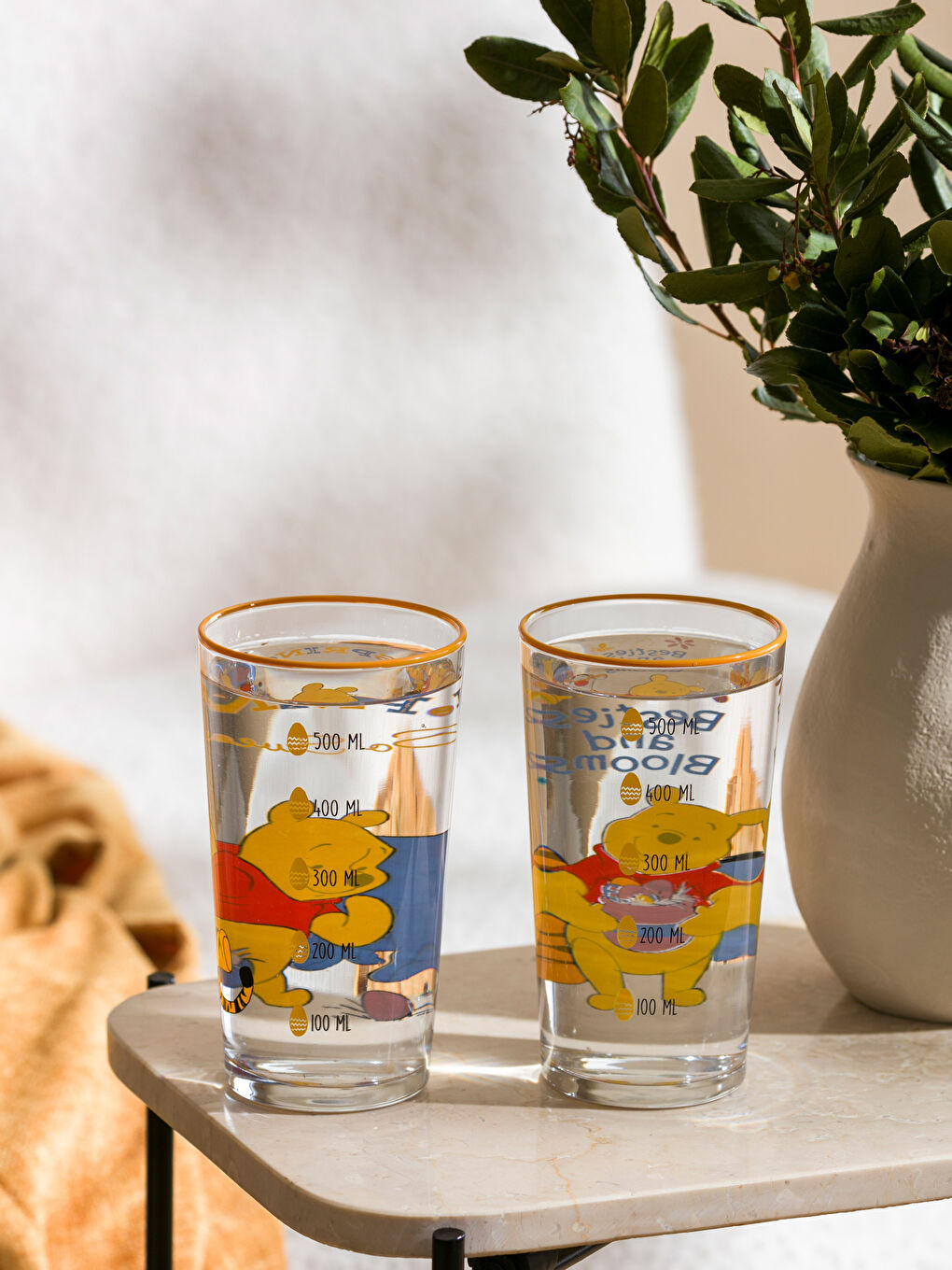 LCW HOME Karışık Baskılı Winnie The Pooh Baskılı Cam Bardak 2'li 570 Ml - 1