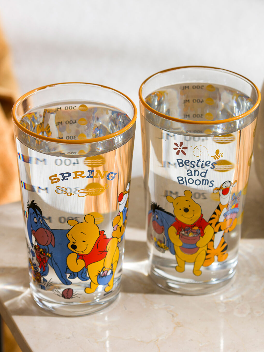 LCW HOME Karışık Baskılı Winnie The Pooh Baskılı Cam Bardak 2'li 570 Ml - 3