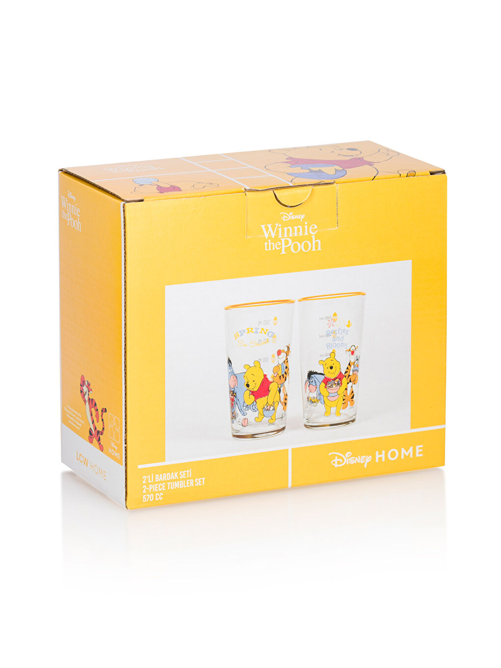 LCW HOME Karışık Baskılı Winnie The Pooh Baskılı Cam Bardak 2'li 570 Ml - 4