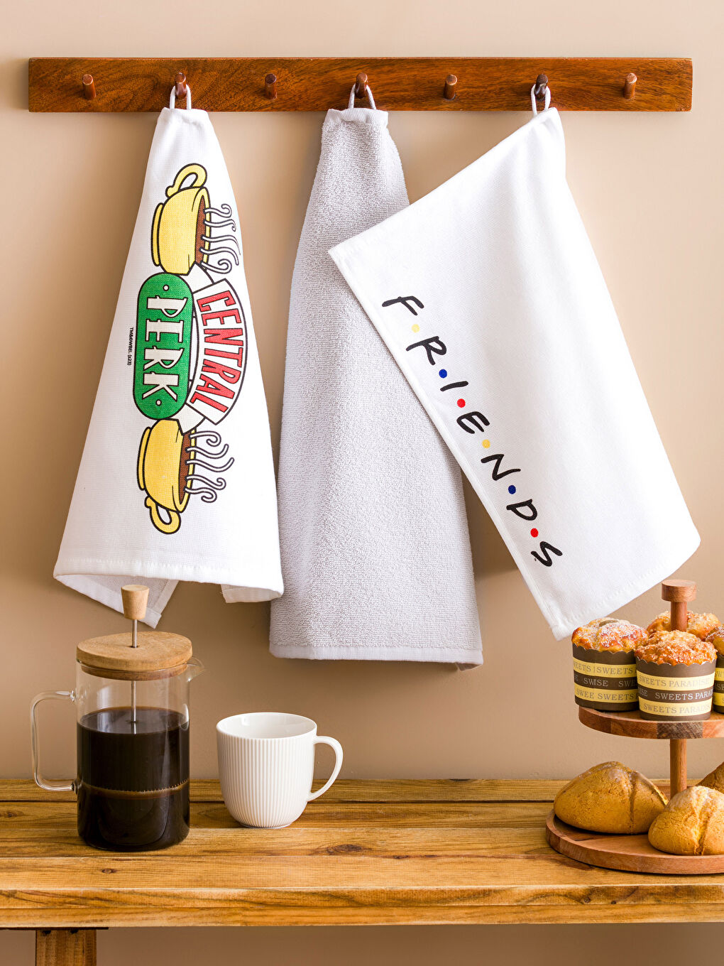 Karışık Friends Baskılı Kurulama Bezi 3'lü